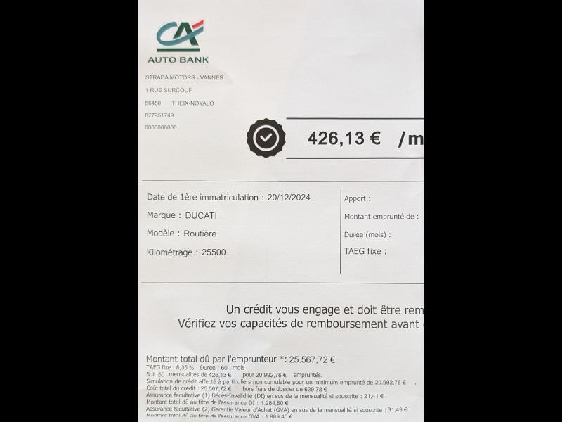 Image DUCATI Multistrada Multistrada V4 Rally Radar à partir de 426.13 ? / mois